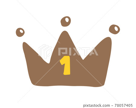 1st place of cute crown ranking crown crown / handwritten illustration 1st place of cute crown ranking crown crown / handwritten illustration 78057405
