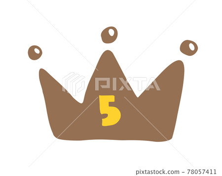 5th place ranking of cute crown crown crown / handwritten illustration 5th place ranking of cute crown crown crown / handwritten illustration 78057411
