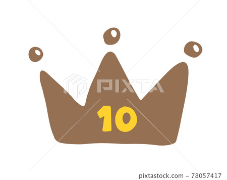 10th place of cute crown ranking crown crown / handwritten illustration 10th place of cute crown ranking crown crown / handwritten illustration 78057417