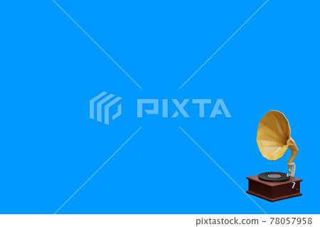 3d rendered cartoon illustration. Old record 78057958