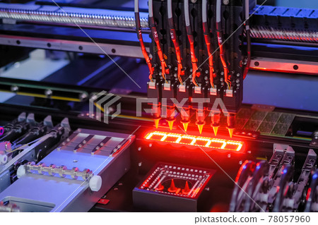 Automatic SMD pick and place machine assembling computer circuit board 78057960