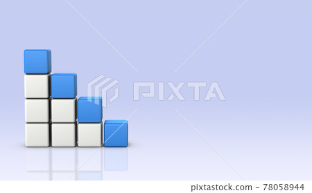 A block reminiscent of a descent. background image. Rendering with 3DCG software. 78058944