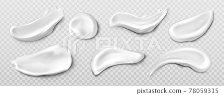 Cosmetic cream smear, toothpaste smudge Cosmetic cream smear, toothpaste smudge 78059315