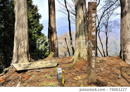 位於檜嶽山脊的伊澤澤能登山頂,春天的丹澤山脈 位於檜嶽山脊的伊澤澤能登山頂,春天的丹澤山脈 78061227