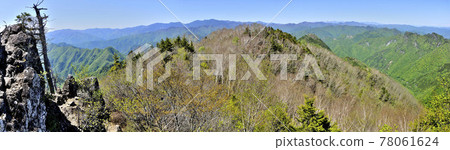 Okuchichibu panoramic photo from the summit of Mt. Ryokami Okuchichibu panoramic photo from the summit of Mt. Ryokami 78061624