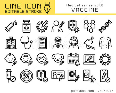 Line icon medical series vol.8 vaccination 78062047