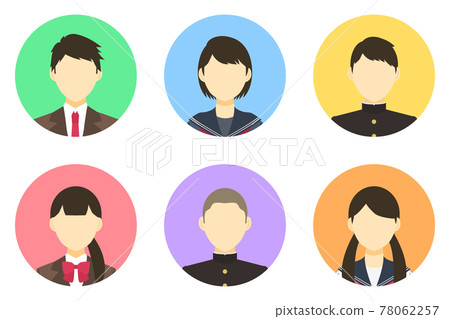 Icon illustration set for junior high school and high school students Icon illustration set for junior high school and high school students 78062257