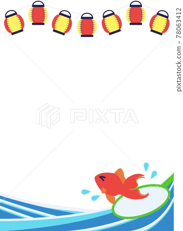 Background material for summer festival (goldfish scooping) 78063412