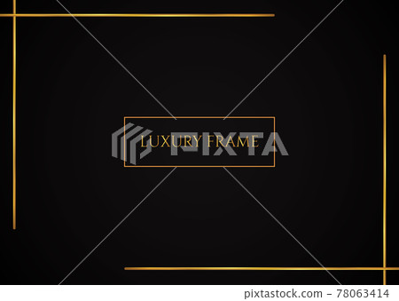 Luxury black background golden frame with space Luxury black background golden frame with space 78063414