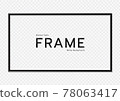 Minimal white pattern background black frame design 78063417