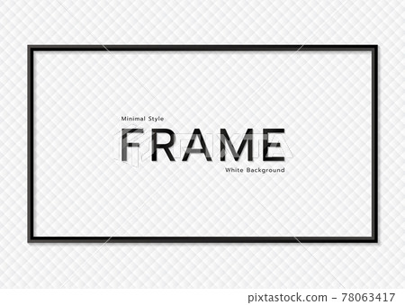 Minimal white pattern background black frame design 78063417