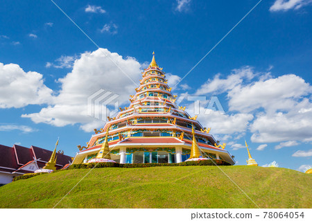 Huai Pla Kung Temple is a temple with Thai-Chinese buildings, Thailand. 78064054