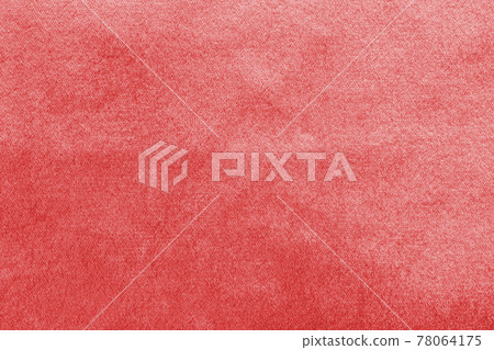 Red velvet background or velour flannel texture made of cotton or wool with soft fluffy velvety satin fabric cloth rose gold metallic color material 78064175