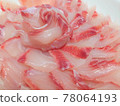 Flowering of sea bream sashimi 78064193