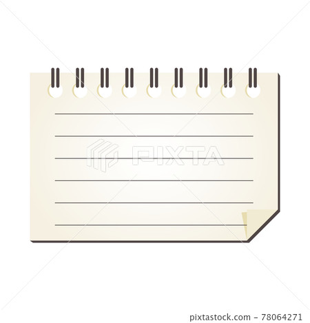 Ruled line ring notebook memo pad background material 78064271