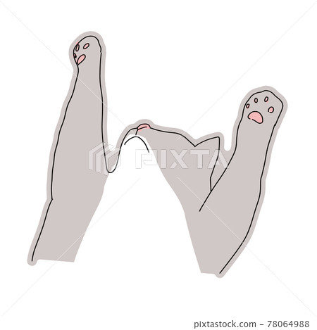 Illustration of a cat: A cat sleeping in a Banzai pose Illustration of a cat: A cat sleeping in a Banzai pose 78064988