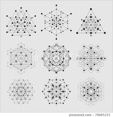 Sacred geometry vector design elements. Alchemy, religion, philosophy, spirituality, hipster symbols and elements. 78065253