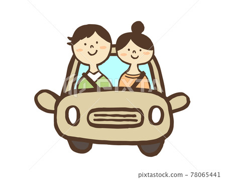 Cute driving person / hand-drawn illustration material Cute driving person / hand-drawn illustration material 78065441