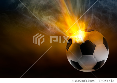 Soccer ball with blaze Soccer ball with blaze 78065718