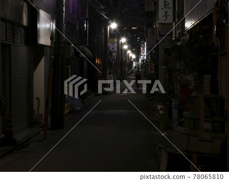 A bar in a back alley that is quiet due to the corona A bar in a back alley that is quiet due to the corona 78065810