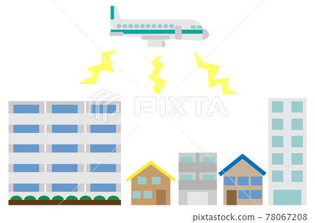 Airplane noise and its residential area Airplane noise and its residential area 78067208