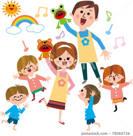 Nursery teachers and children 78068726