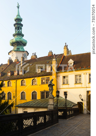 Michael gate with a tower in the old town of Bratislava 78070054