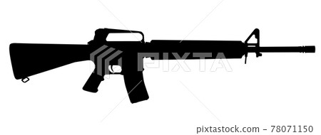 Assault rifle vector isolated 78071150
