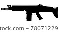 Assault rifle vector isolated 78071229