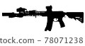 Assault rifle vector isolated 78071238