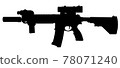 Assault rifle vector isolated 78071240