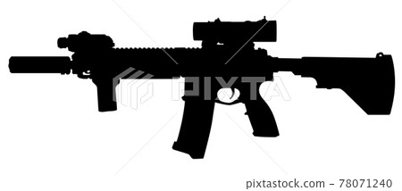 Assault rifle vector isolated - Stock Illustration [78071240] - PIXTA