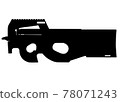 Assault rifle vector isolated 78071243