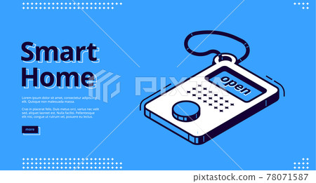 Vector landing page of smart house system Vector landing page of smart house system 78071587