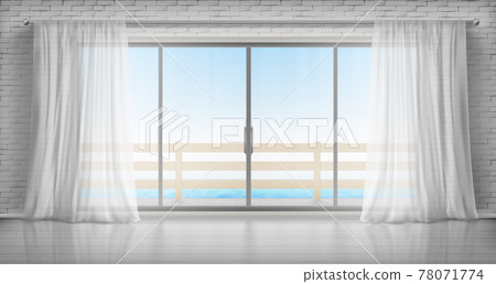 empty room with window and door