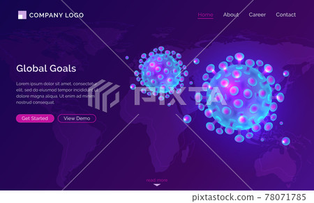 Coronavirus pandemic Covid 19 isometric web banner Coronavirus pandemic Covid 19 isometric web banner 78071785