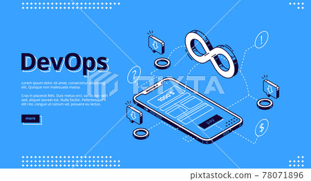 Landing page of DevOps, development operations Landing page of DevOps, development operations 78071896