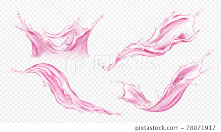 Vector realistic splash of juice or pink water Vector realistic splash of juice or pink water 78071917