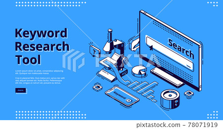 Long tail keyword isometric landing page, banner Long tail keyword isometric landing page, banner 78071919