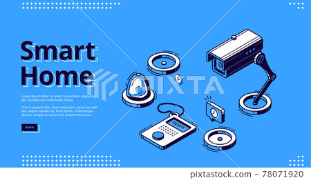 Smart home, internet of things isometric web Smart home, internet of things isometric web 78071920