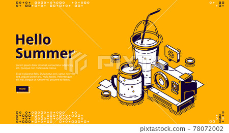 Milkshake cocktails isometric landing web banner Milkshake cocktails isometric landing web banner 78072002