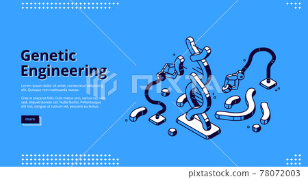Genetic engineering landing page, dna projection Genetic engineering landing page, dna projection 78072003