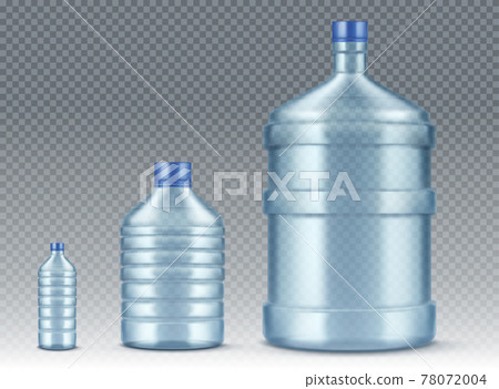 Plastik bottles, small and big for water realistic Plastik bottles, small and big for water realistic 78072004