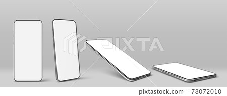 Vector smartphone with blank white screen Vector smartphone with blank white screen 78072010