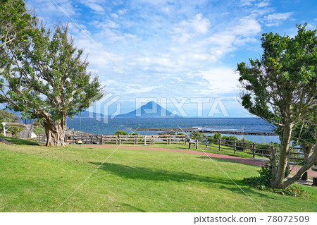 [Kaimondake from Bandokorobana Nature Park] Beppu, Eicho Beppu, Minamikyushu City, Kagoshima Prefecture 78072509