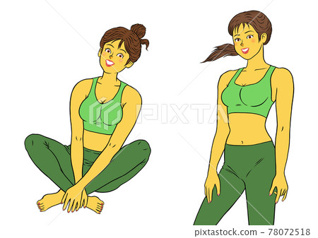 2 sets of women fitness instructors 78072518