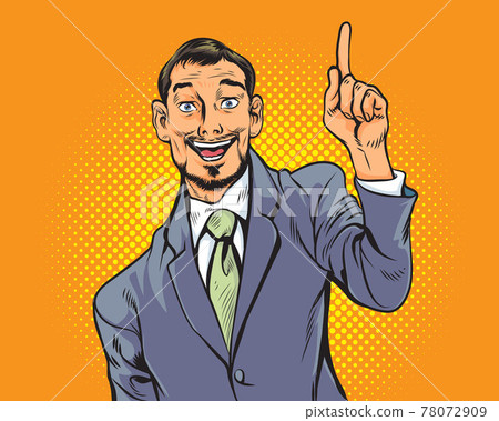 business Man pointing finger get idea business Man pointing finger get idea 78072909