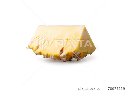Pineapple slices isolated on a white background. 78073239