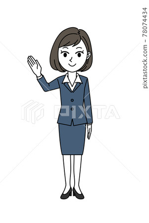 商人女性指導姿勢 商人女性指導姿勢 78074434