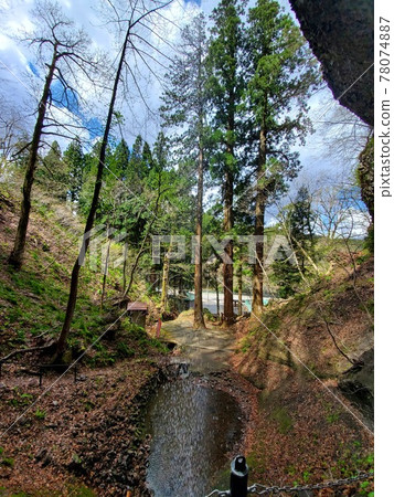 Forest road that is hard to walk 78074887